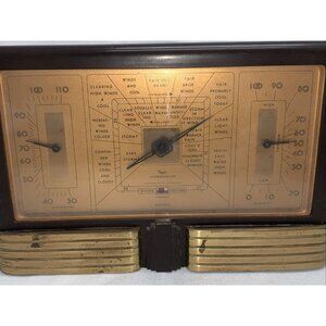 Vintage Taylor Stormoguide Weather Station Art Deco Thermometer Humidity